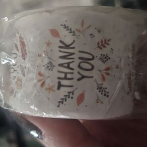 Floral Thank You Stickers Roll
